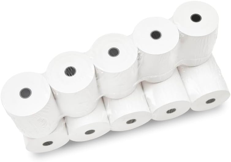 (50 Rolls) 3 1/8 x 230 Thermal Paper Receipt Rolls (55 GSM - Honeycomb Core) Fits All POS Cash Registers Printers, Clover Square Stations, Star Micronics SCP700, TSP100 BPA Free -ShopSmart Online