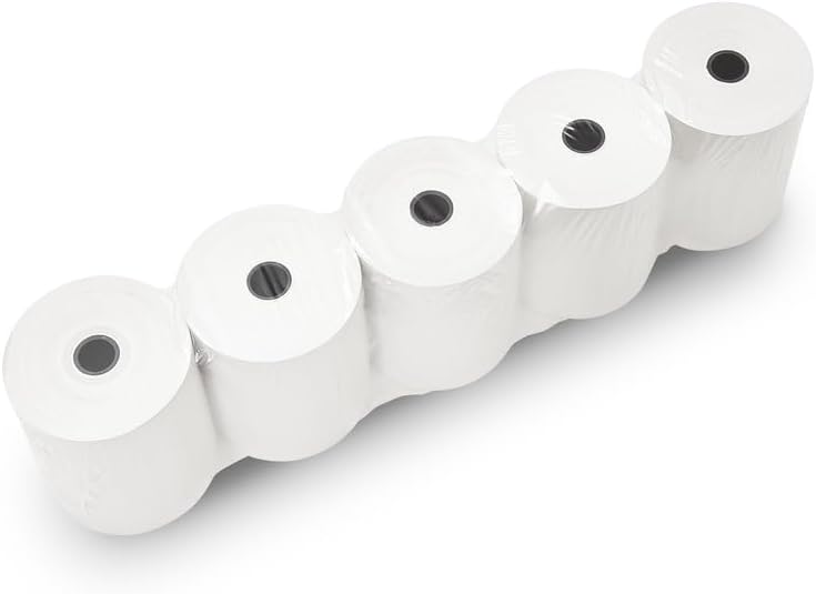 (50 Rolls) 3 1/8 x 230 Thermal Paper Receipt Rolls (55 GSM - Honeycomb Core) Fits All POS Cash Registers Printers, Clover Square Stations, Star Micronics SCP700, TSP100 BPA Free -ShopSmart Online