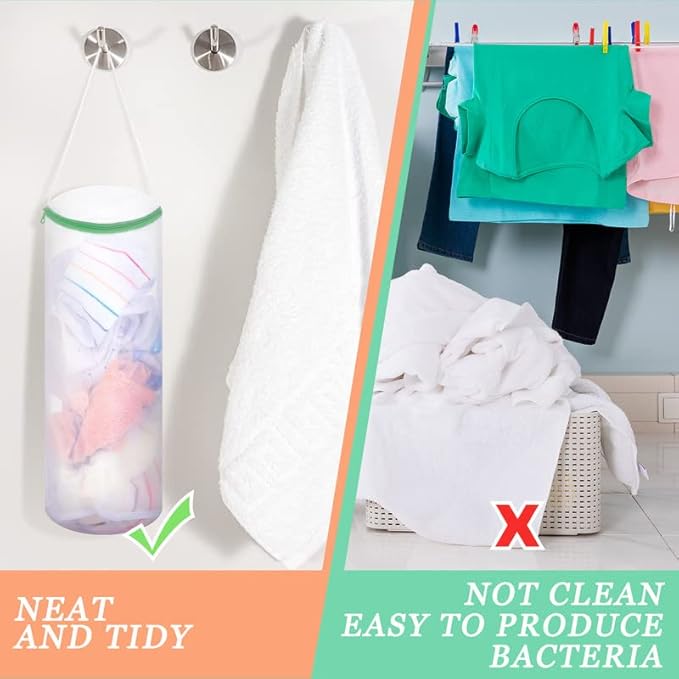 Socks Mesh Wash Bag Hanging Mesh Laundry Bag - Image 5