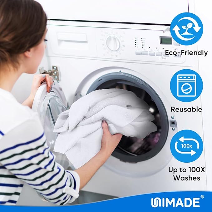 Shop Towels Rags, 150 Pack Reusable Shop Rags Bulk Microfiber Cleaning Cloth - Image 6