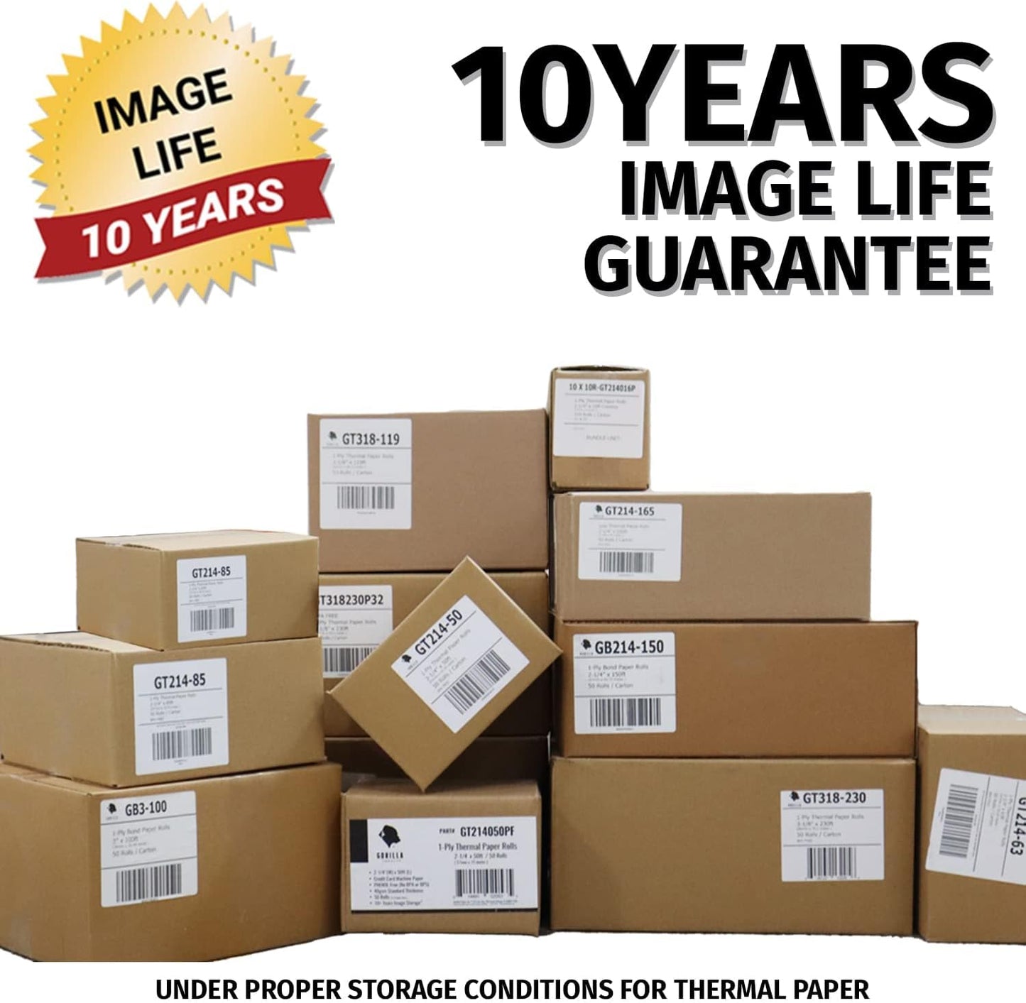 (32) GORILLA SUPPLY Thermal Paper Receipt Roll Clover Station Solo Duo TM-T88 T20 T90 Bixolon SRP-350 370, POS/Cash Register Paper, BPA Free, 3.125 x 230 ft, 32 Rolls