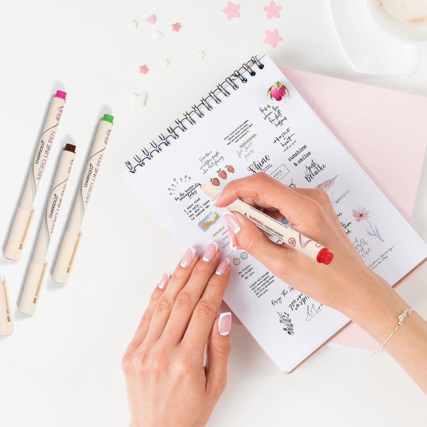 01 Micro Fine Point Pen Set - 12 Waterproof Archival Ink Colors, 0.25mm Fineliner Pens for Art Illustrations, Sketching, Anime, Manga, Technical Drawings & Scrapbooking