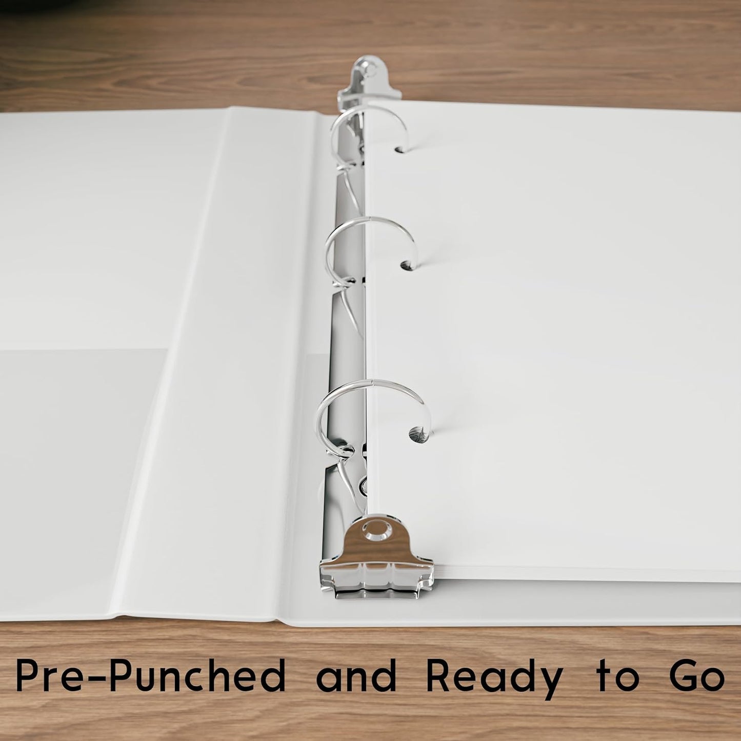 Half Letter 3-Hole Punched Blank Paper, 200 Sheets, 120 GSM, Loose Leaf, 5.5 x 8.5 inch, for Printing Custom Templates and DIY Planning