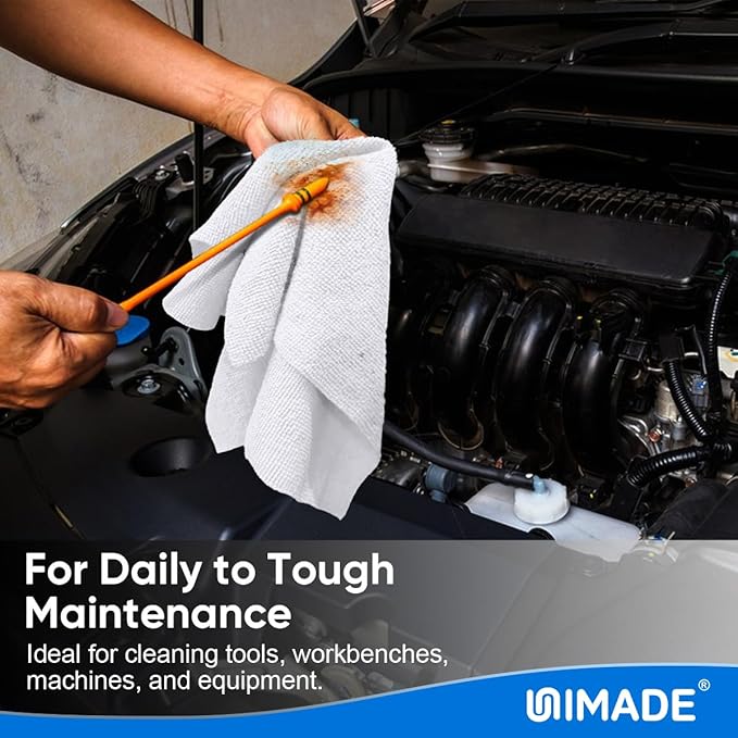 Shop Towels Rags, 150 Pack Reusable Shop Rags Bulk Microfiber Cleaning Cloth - Image 4