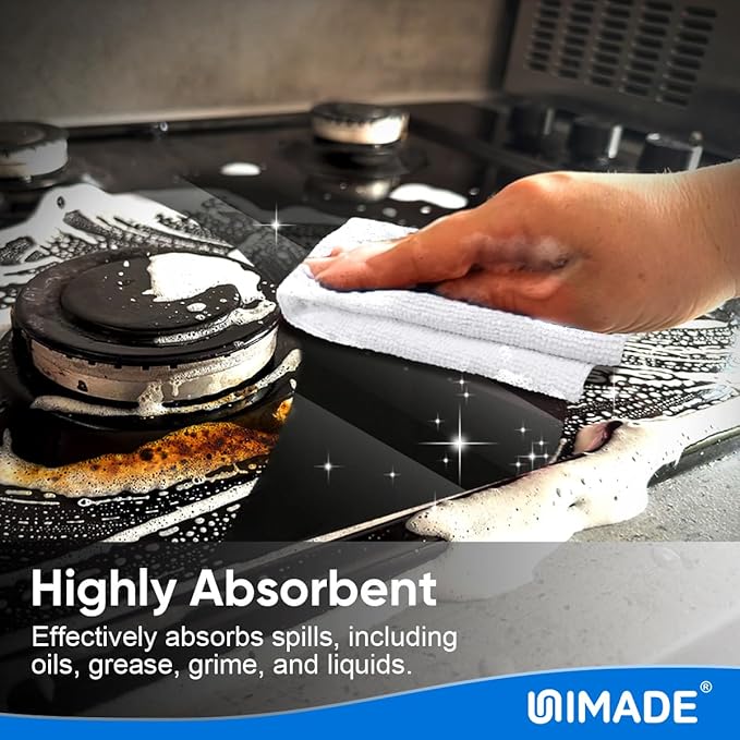 Shop Towels Rags, 150 Pack Reusable Shop Rags Bulk Microfiber Cleaning Cloth - Image 3