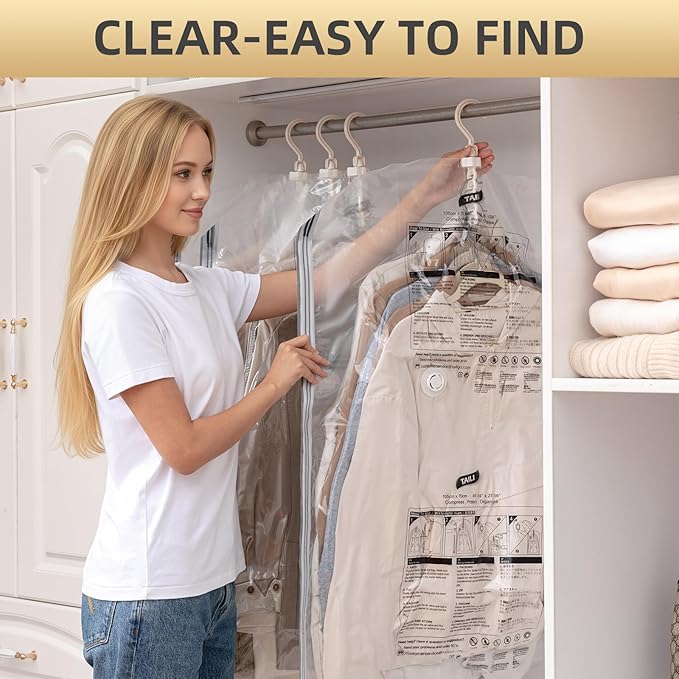 TAILI Hanging Vacuum Storage Sealer Bags - Thumbnail 3